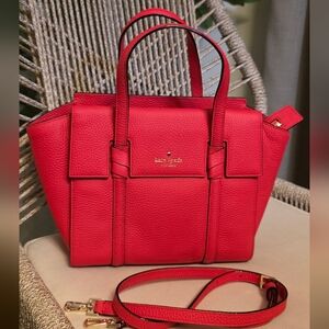 LOW START nwot Kate Spade Red Daniels Drive Small Abigail Satchel